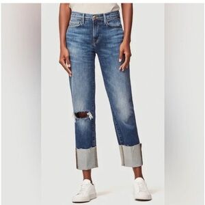 Frame Denim Classic Blue Cropped Jeans